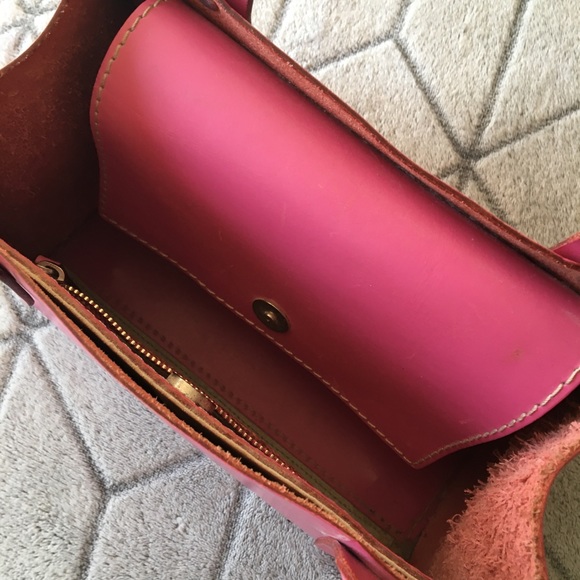 Vintage Pink Leather Kate Spade Tote Handbag - Picture 5 of 8